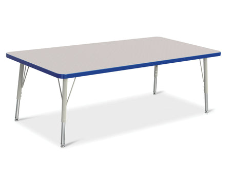 Berries® Rectangle Activity Table - 30" X 60", E-height - Freckled Gray/Blue/Gray