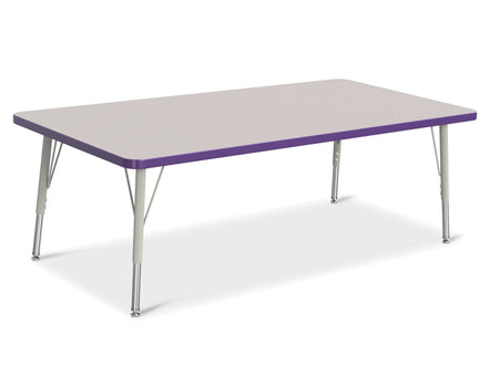 Berries® Rectangle Activity Table - 30" X 60", E-height - Freckled Gray/Purple/Gray