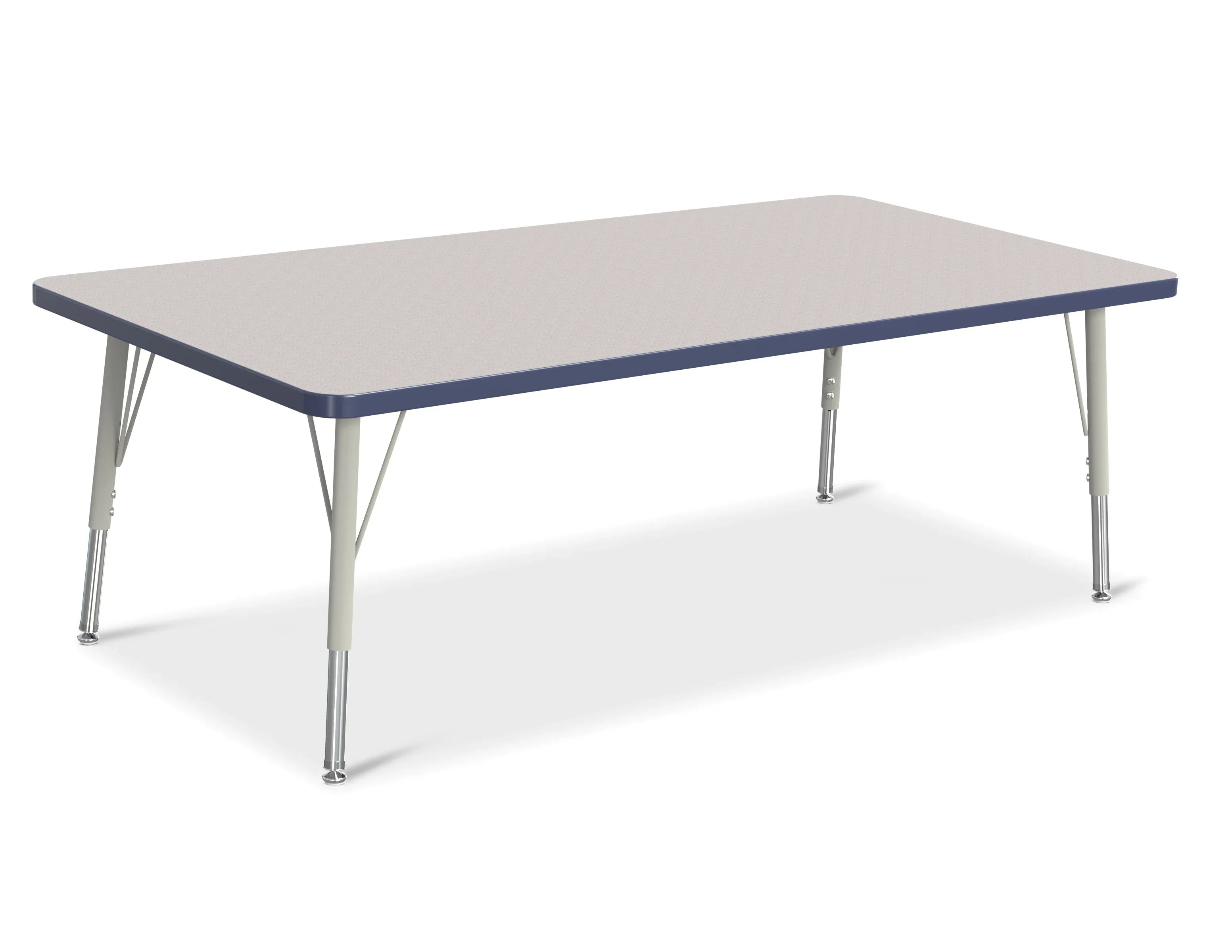 Berries® Rectangle Activity Table - 30" X 60", E-height - Freckled Gray/Navy/Gray