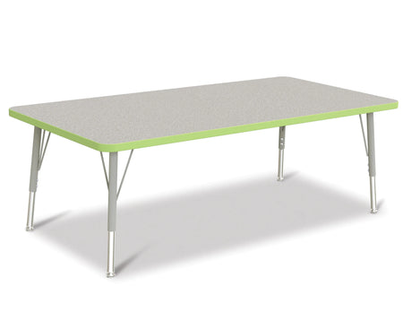 Berries® Rectangle Activity Table - 30" X 60", E-height - Freckled Gray/Key Lime/Gray