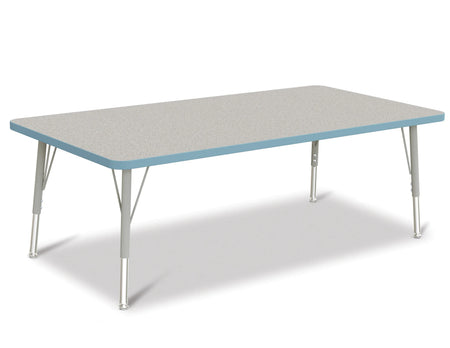 Berries® Rectangle Activity Table - 30" X 60", E-height - Freckled Gray/Coastal Blue/Gray