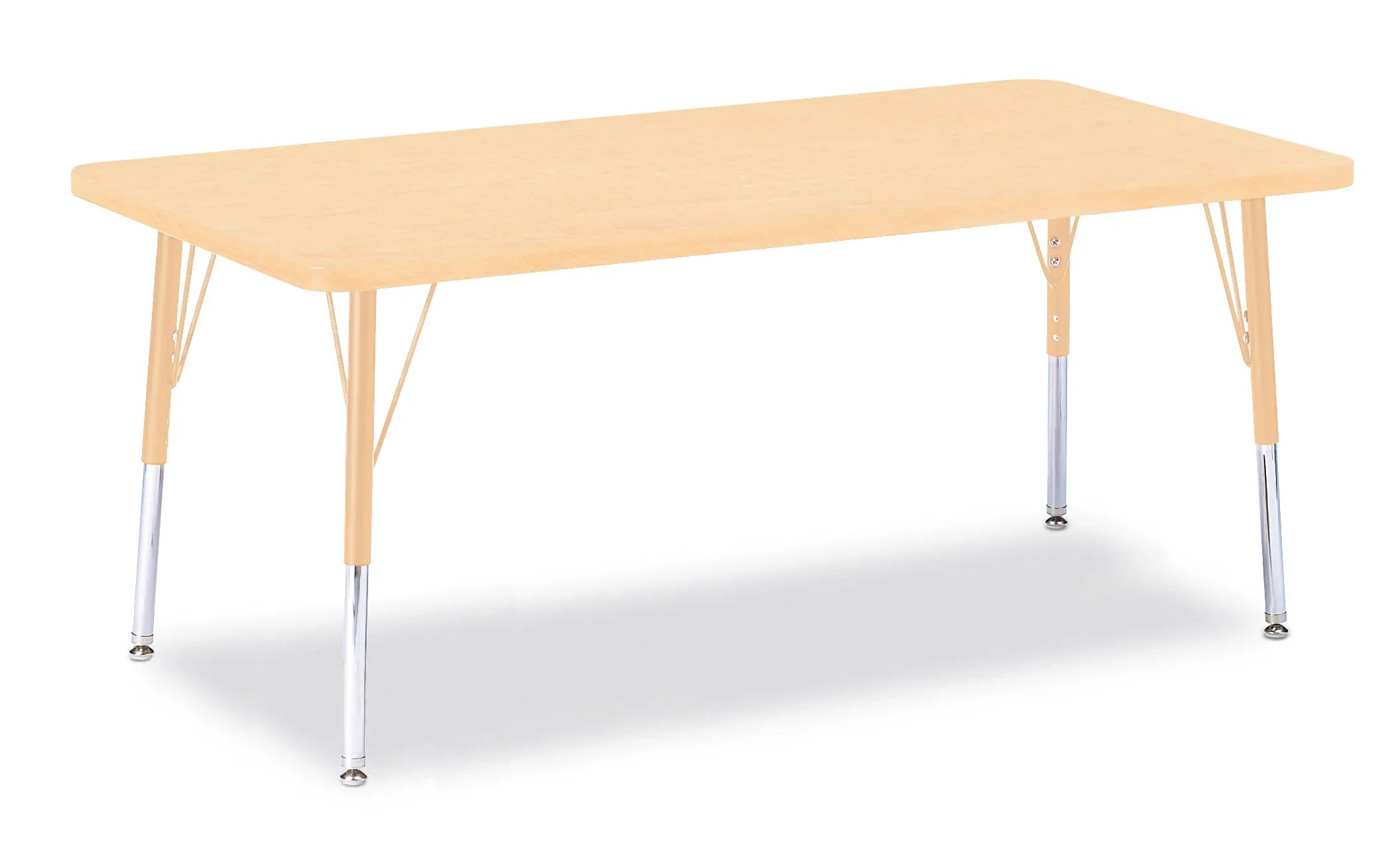 Berries® Rectangle Activity Table - 30" X 60", E-height - Maple/Maple/Camel