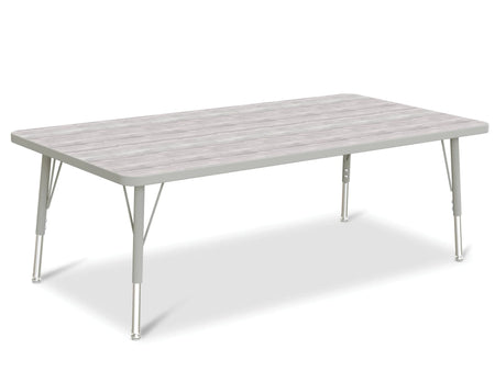 Berries® Rectangle Activity Table - 30" X 60", E-height - Driftwood Gray/Gray/Gray