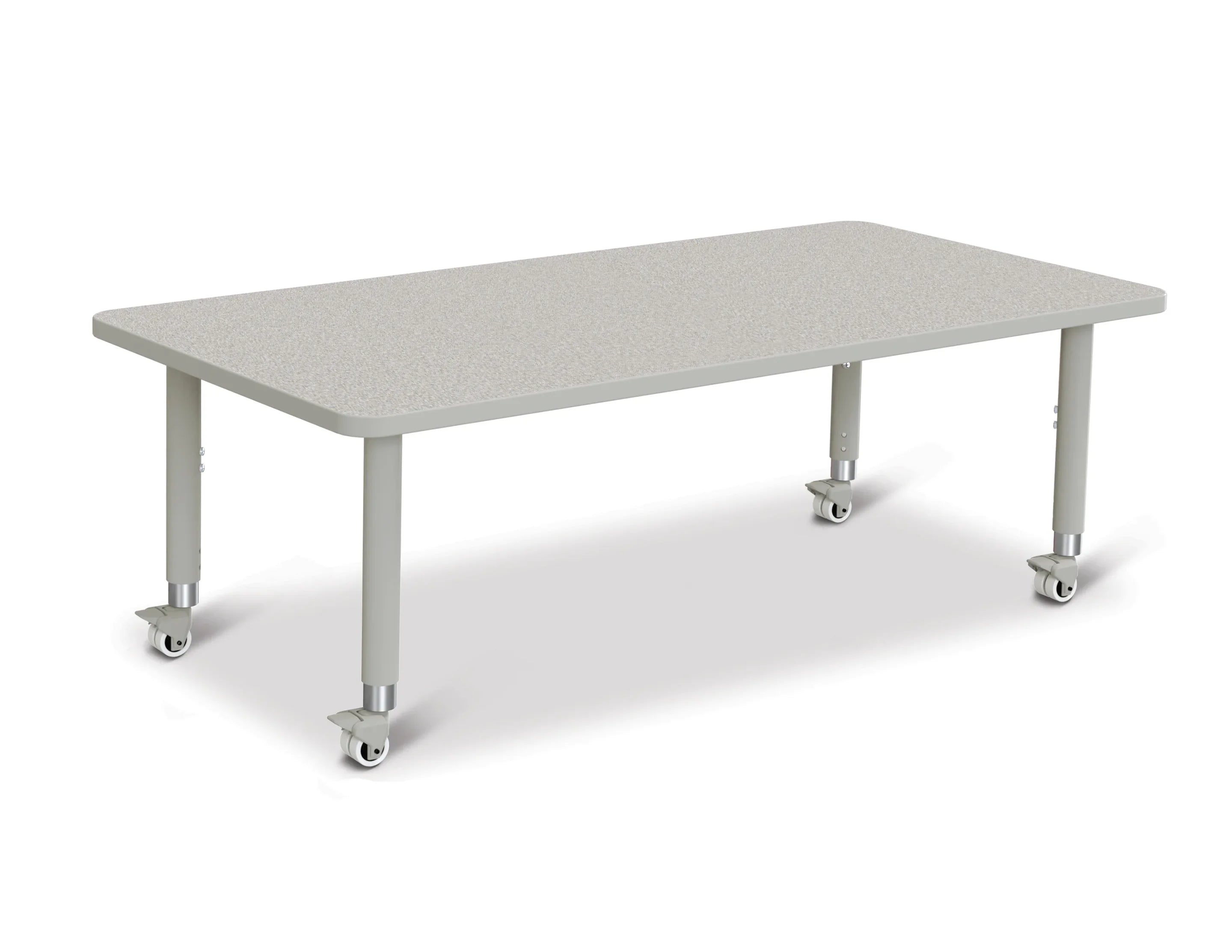 Berries® Rectangle Activity Table - 30" X 60", Mobile - Freckled Gray/Gray/Gray