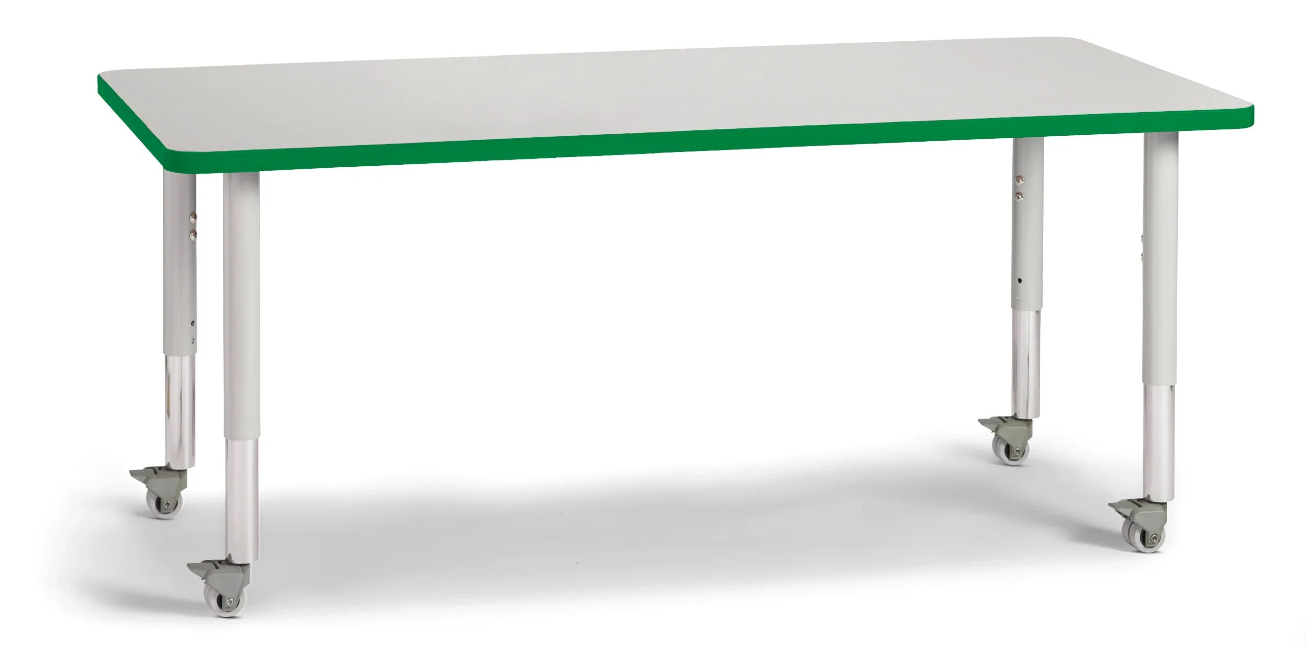 Berries® Rectangle Activity Table - 30" X 60", Mobile - Freckled Gray/Green/Gray