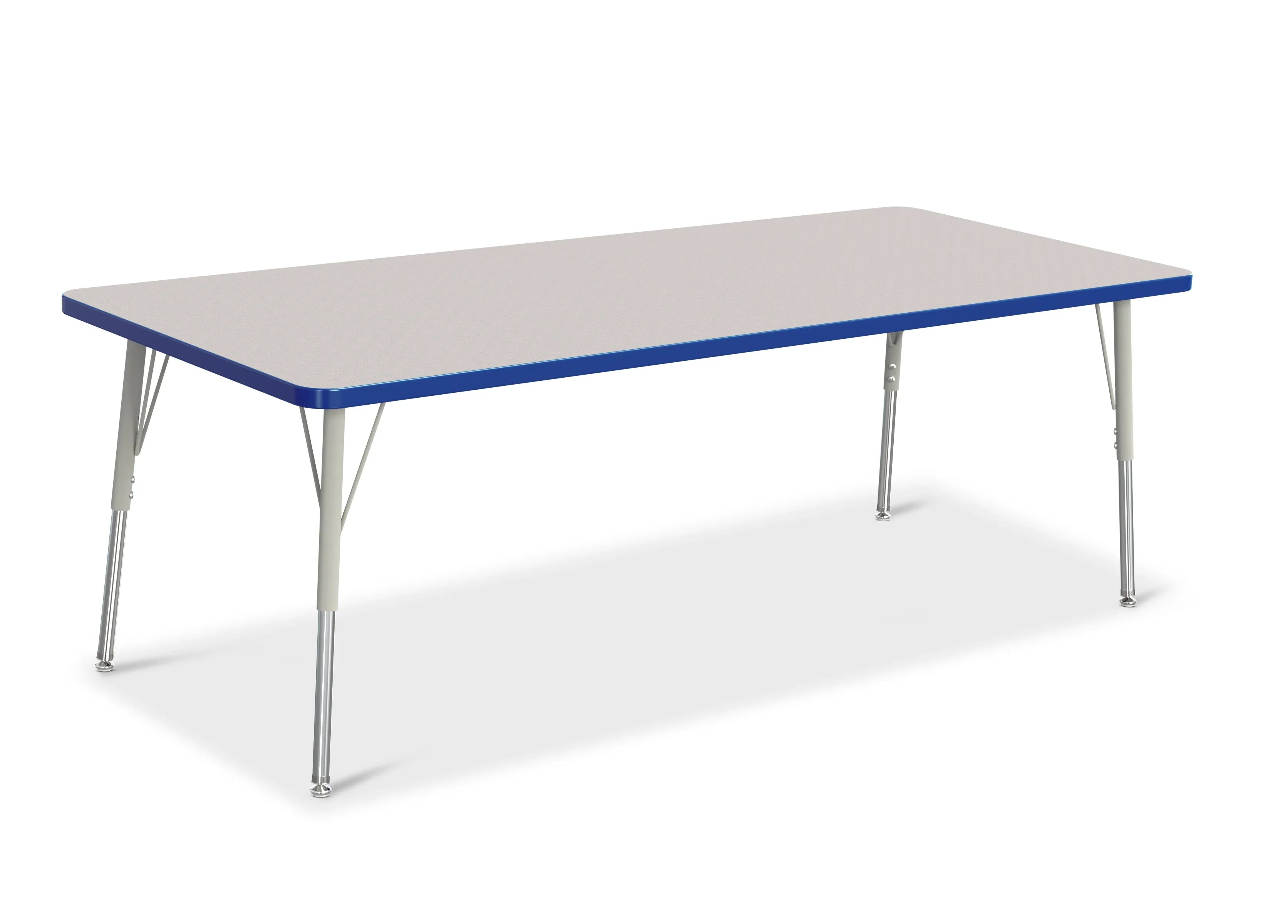 Berries® Rectangle Activity Table - 30" X 72", A-height - Freckled Gray/Blue/Gray