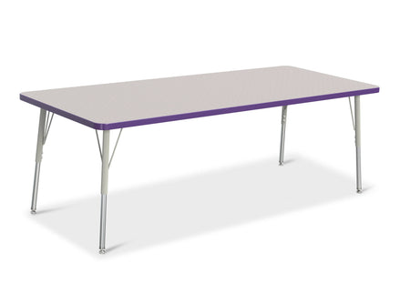 Berries® Rectangle Activity Table - 30" X 72", A-height - Freckled Gray/Purple/Gray