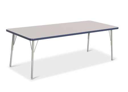 Berries® Rectangle Activity Table - 30" X 72", A-height - Freckled Gray/Navy/Gray