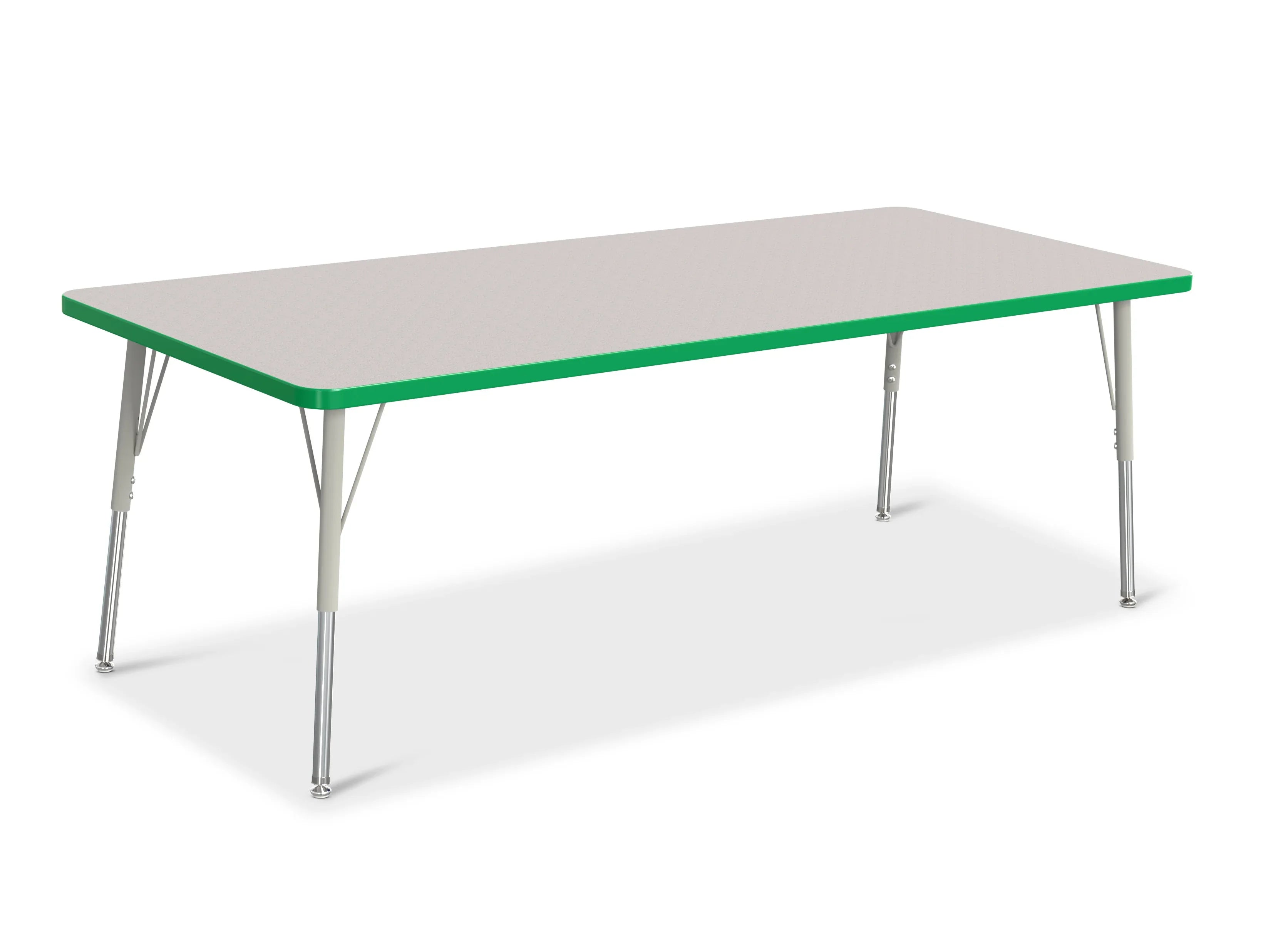 Berries® Rectangle Activity Table - 30" X 72", A-height - Freckled Gray/Green/Gray