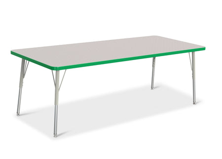 Berries® Rectangle Activity Table - 30" X 72", A-height - Freckled Gray/Green/Gray