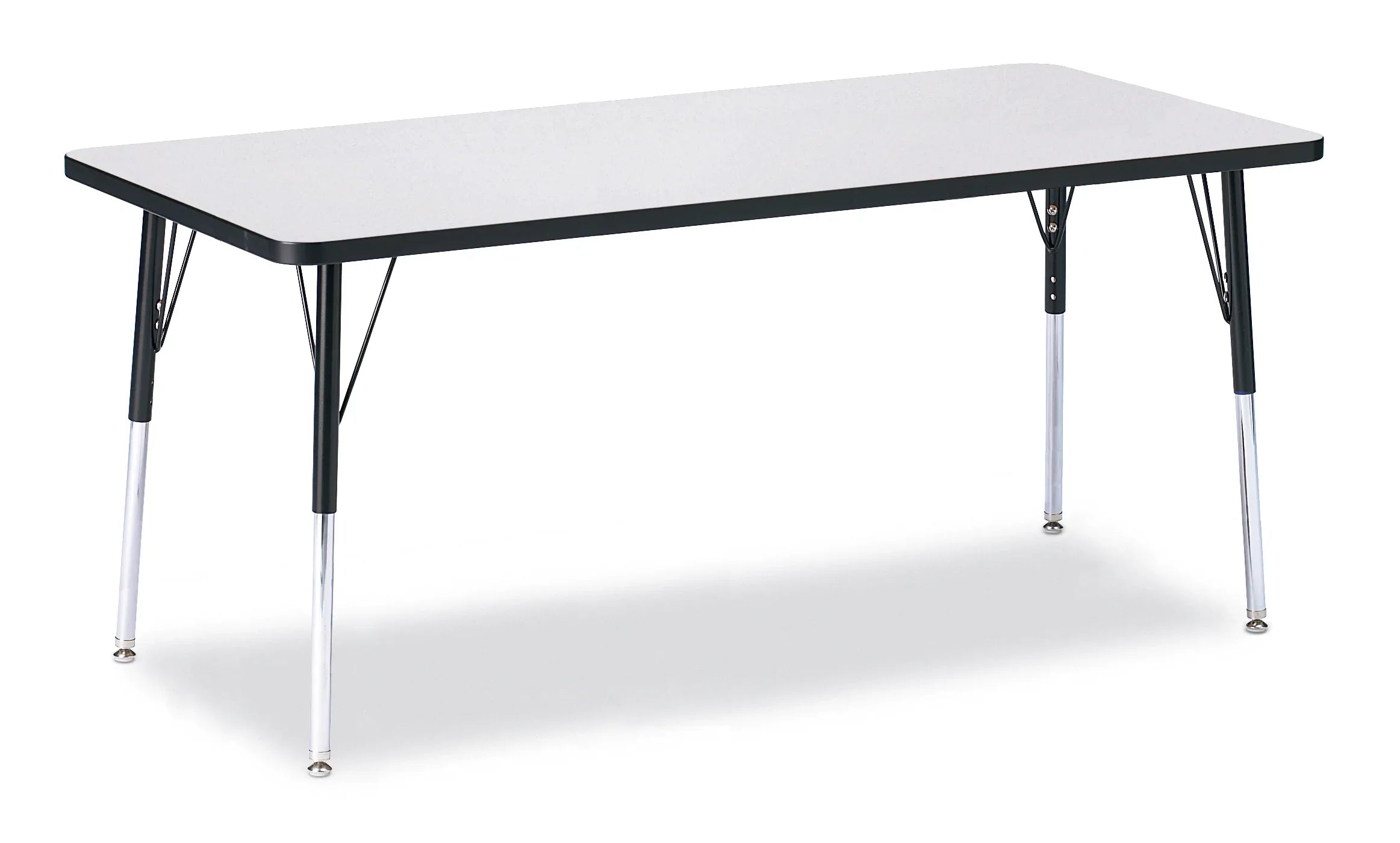 Berries® Rectangle Activity Table - 30" X 72", A-height - Freckled Gray/Black/Black