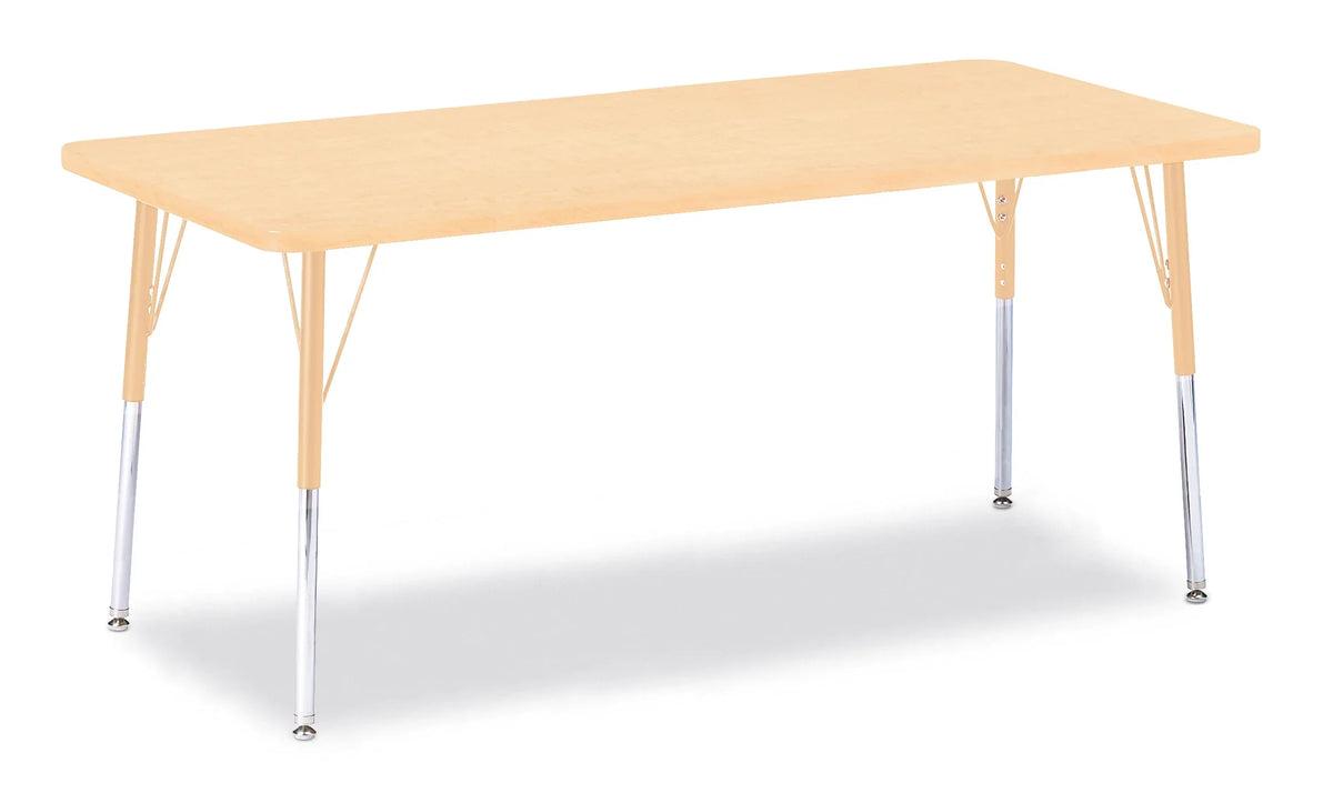 Berries® Rectangle Activity Table - 30" X 72", A-height - Maple/Maple/Camel