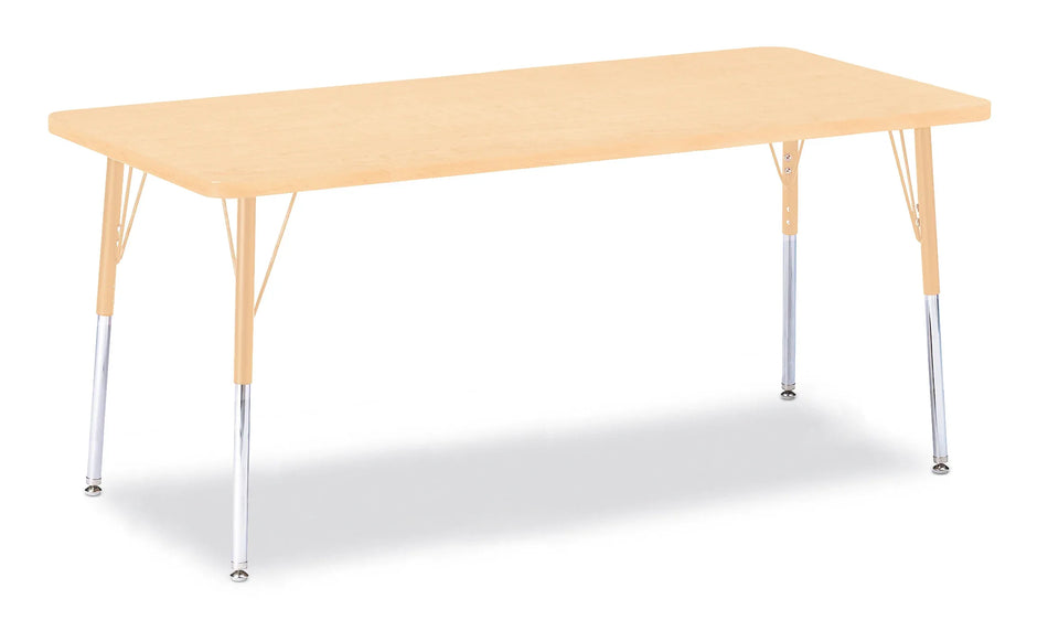Berries® Rectangle Activity Table - 30" X 72", A-height - Maple/Maple/Camel