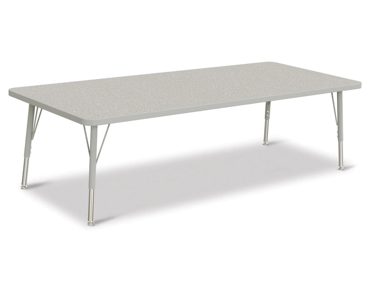 Berries® Rectangle Activity Table - 30" X 72", E-height - Freckled Gray/Gray/Gray
