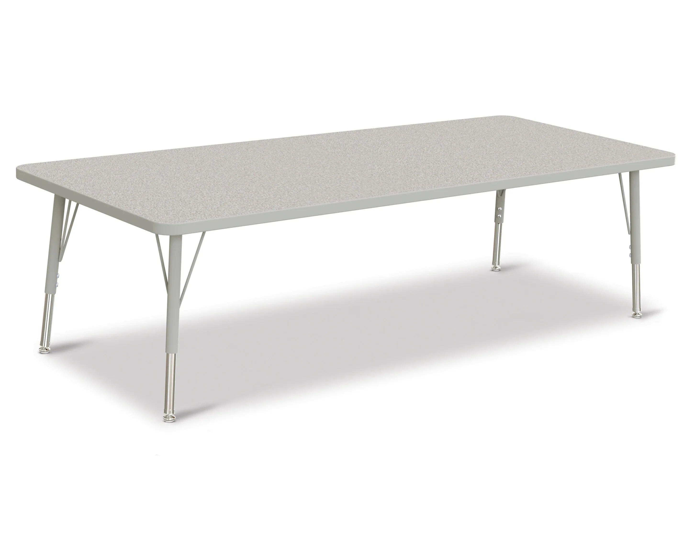 Berries® Rectangle Activity Table - 30" X 72", E-height - Freckled Gray/Gray/Gray