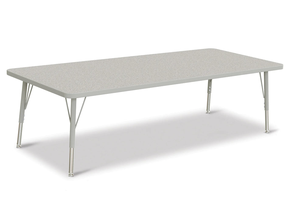 Berries® Rectangle Activity Table - 30" X 72", E-height - Freckled Gray/Gray/Gray