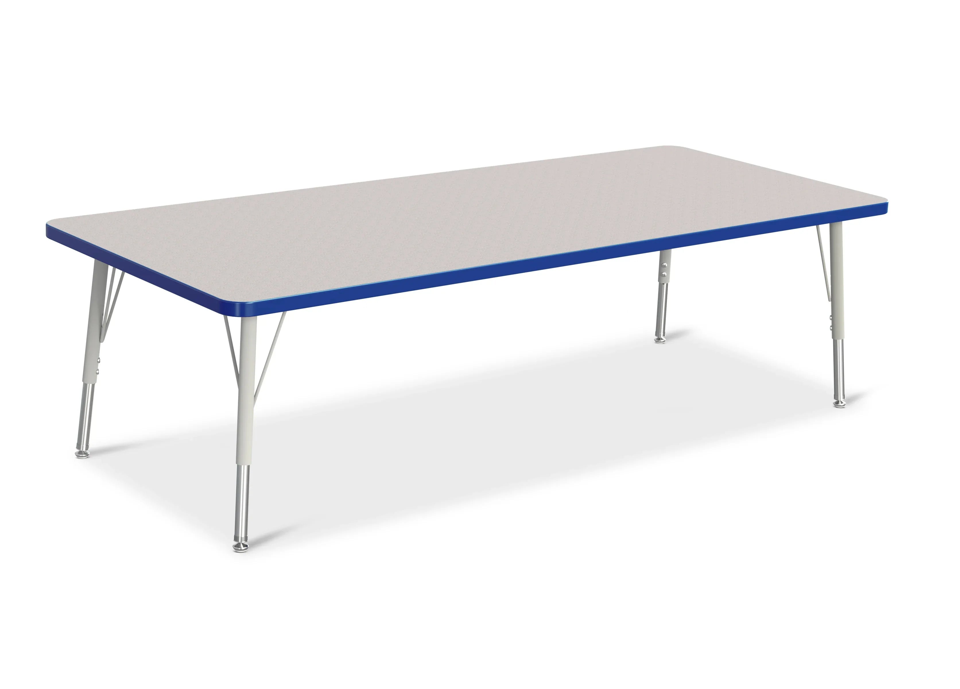 Berries® Rectangle Activity Table - 30" X 72", E-height - Freckled Gray/Blue/Gray