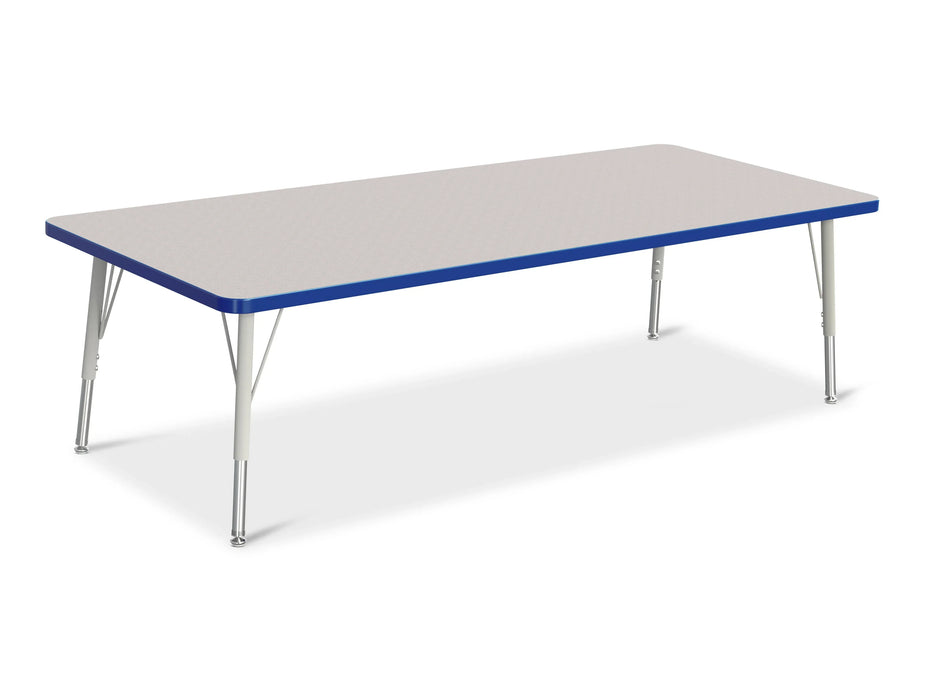 Berries® Rectangle Activity Table - 30" X 72", E-height - Freckled Gray/Blue/Gray