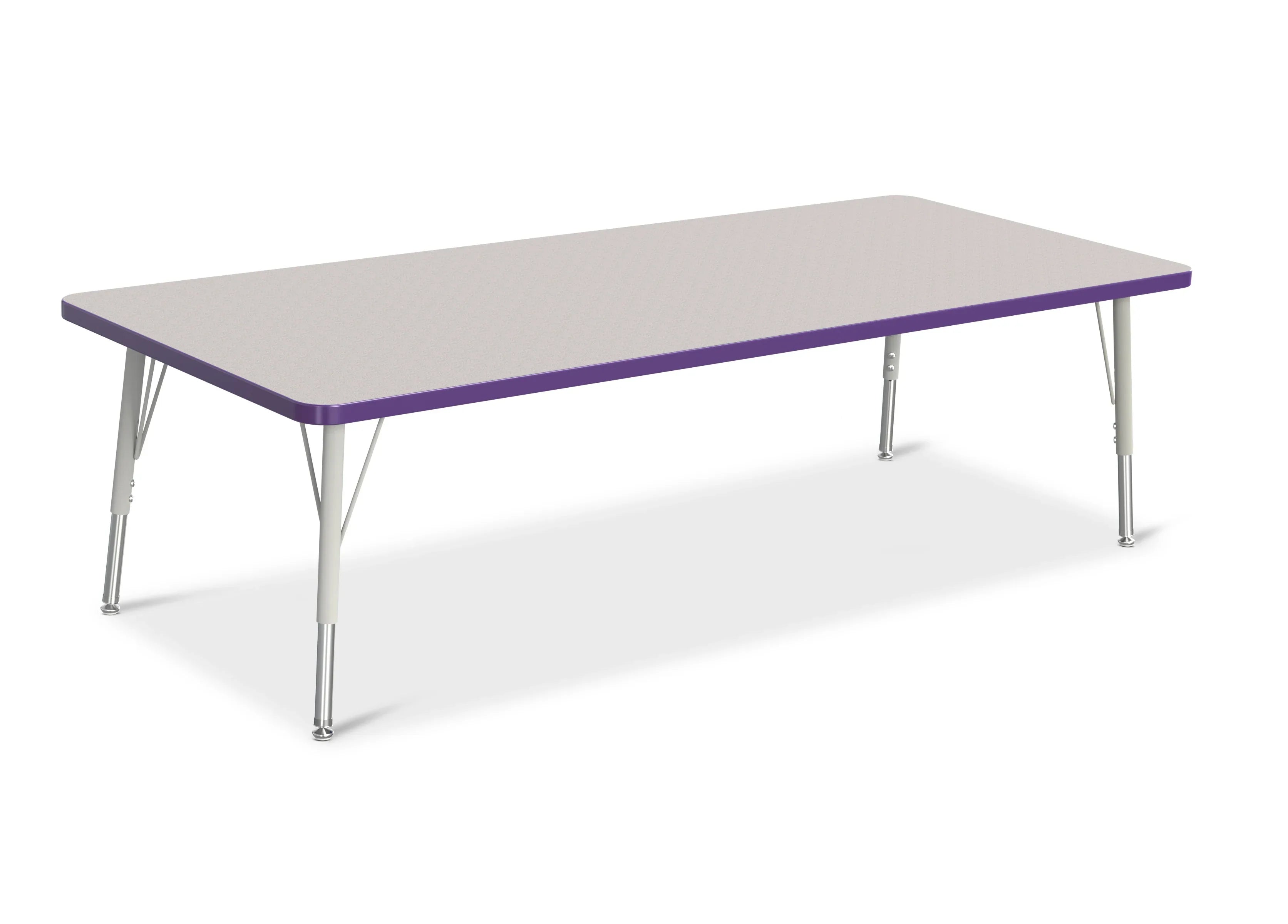 Berries® Rectangle Activity Table - 30" X 72", E-height - Freckled Gray/Purple/Gray
