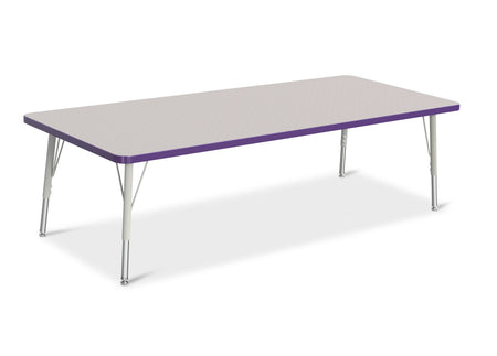 Berries® Rectangle Activity Table - 30" X 72", E-height - Freckled Gray/Purple/Gray