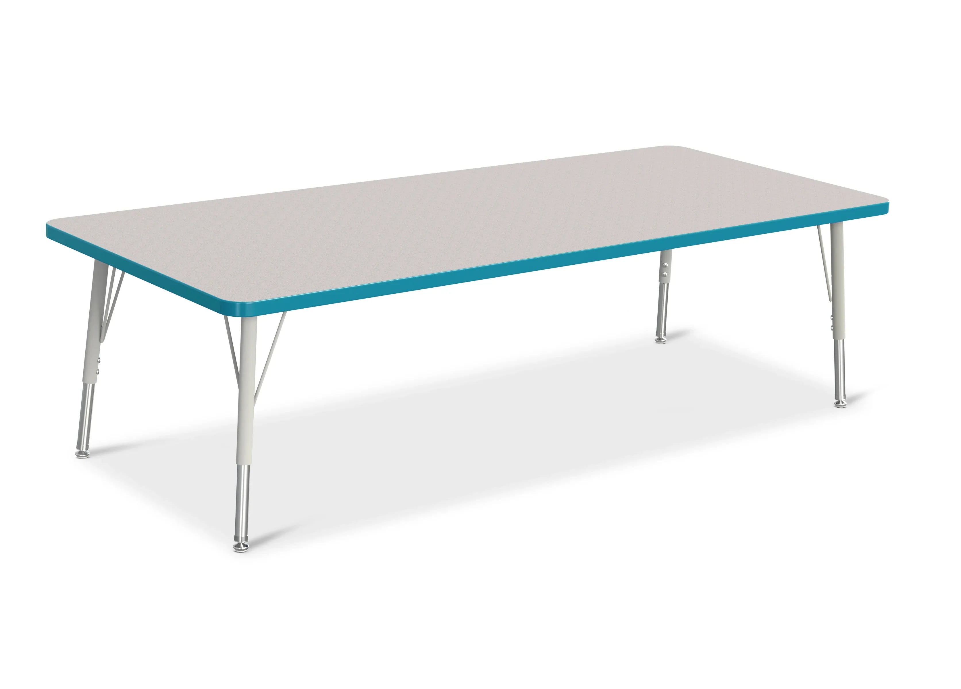 Berries® Rectangle Activity Table - 30" X 72", E-height - Freckled Gray/Teal/Gray