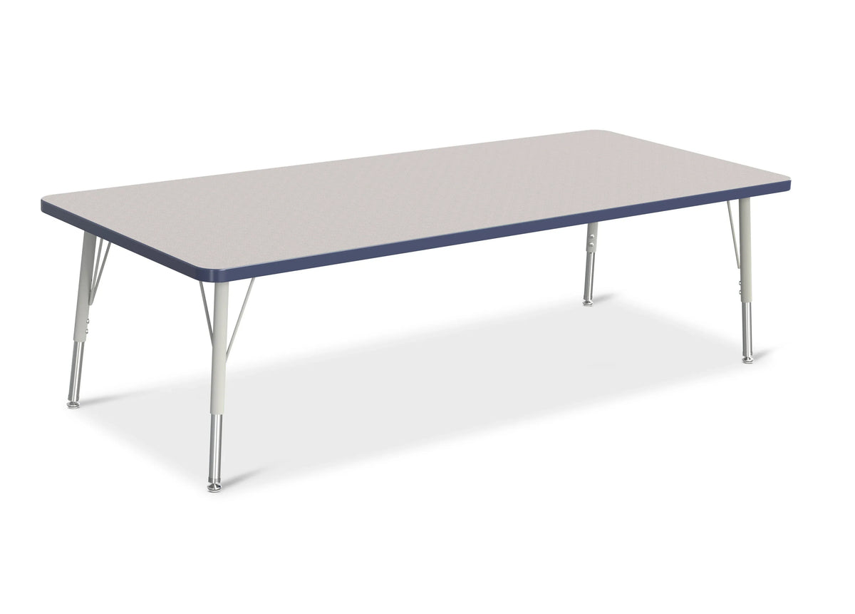 Berries® Rectangle Activity Table - 30" X 72", E-height - Freckled Gray/Navy/Gray