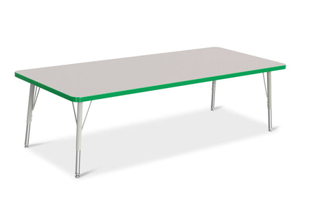 Berries® Rectangle Activity Table - 30" X 72", E-height - Freckled Gray/Green/Gray