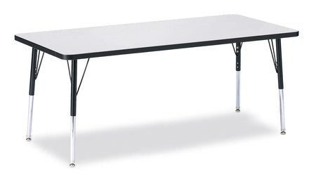 Berries® Rectangle Activity Table - 30" X 72", E-height - Freckled Gray/Black/Black
