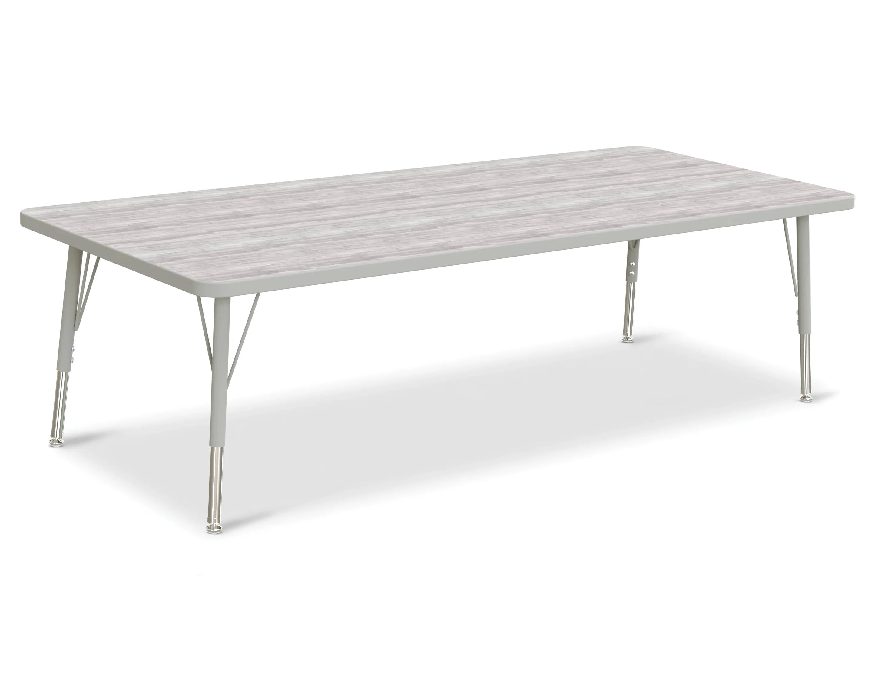 Berries® Rectangle Activity Table - 30" X 72", E-height - Driftwood Gray/Gray/Gray