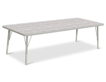 Berries® Rectangle Activity Table - 30" X 72", E-height - Driftwood Gray/Gray/Gray