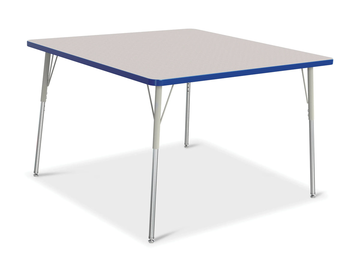 Berries® Square Activity Table - 48" X 48", A-height - Freckled Gray/Blue/Gray