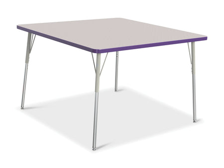 Berries® Square Activity Table - 48" X 48", A-height - Freckled Gray/Purple/Gray
