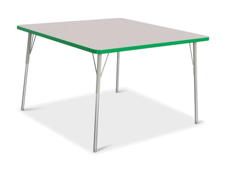 Berries® Square Activity Table - 48" X 48", A-height - Freckled Gray/Green/Gray