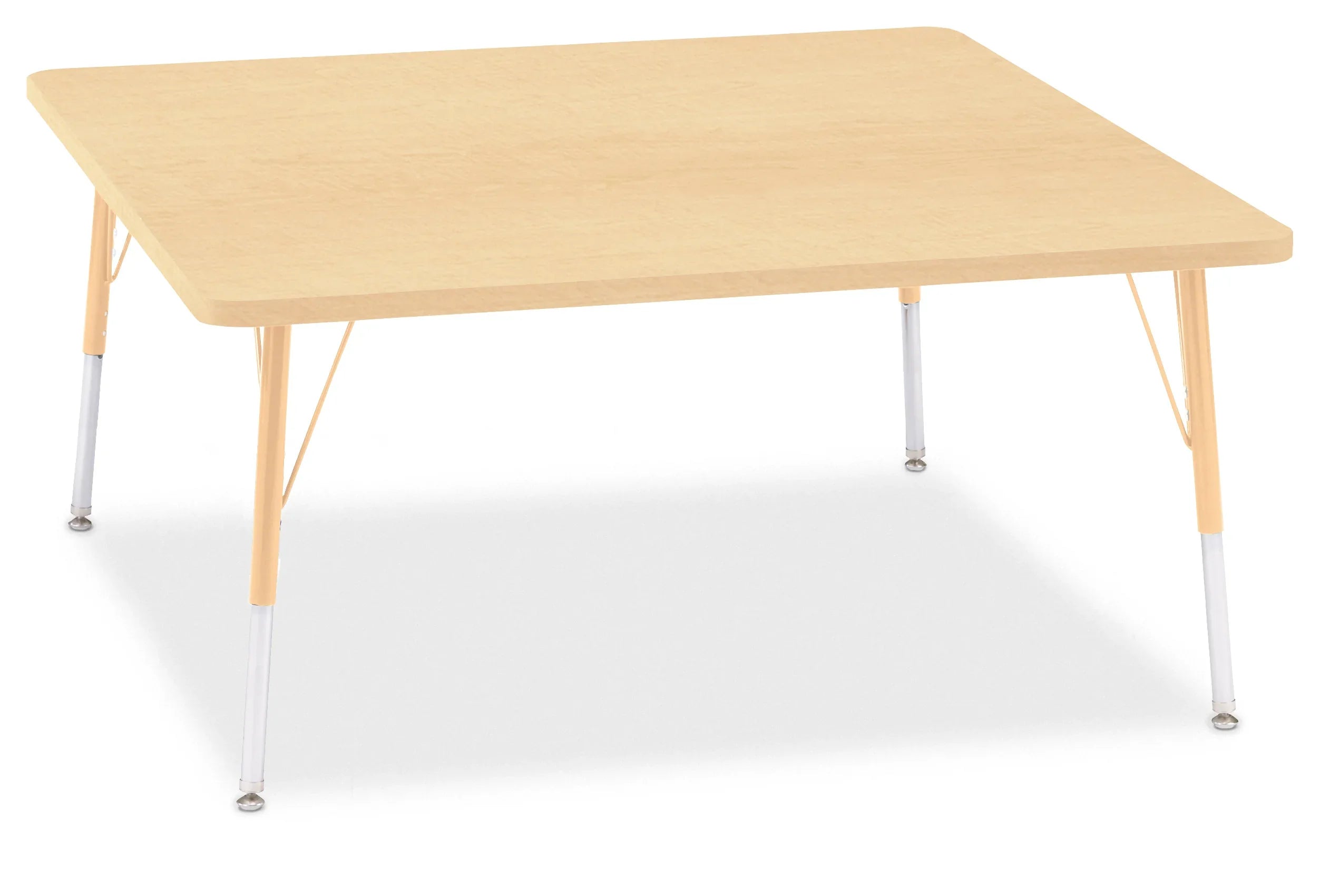 Berries® Square Activity Table - 48" X 48", A-height - Maple/Maple/Camel