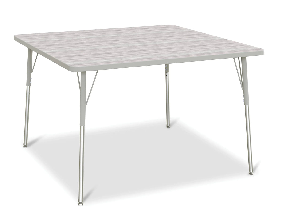 Berries® Square Activity Table - 48" X 48", A-height - Driftwood Gray/Gray/Gray