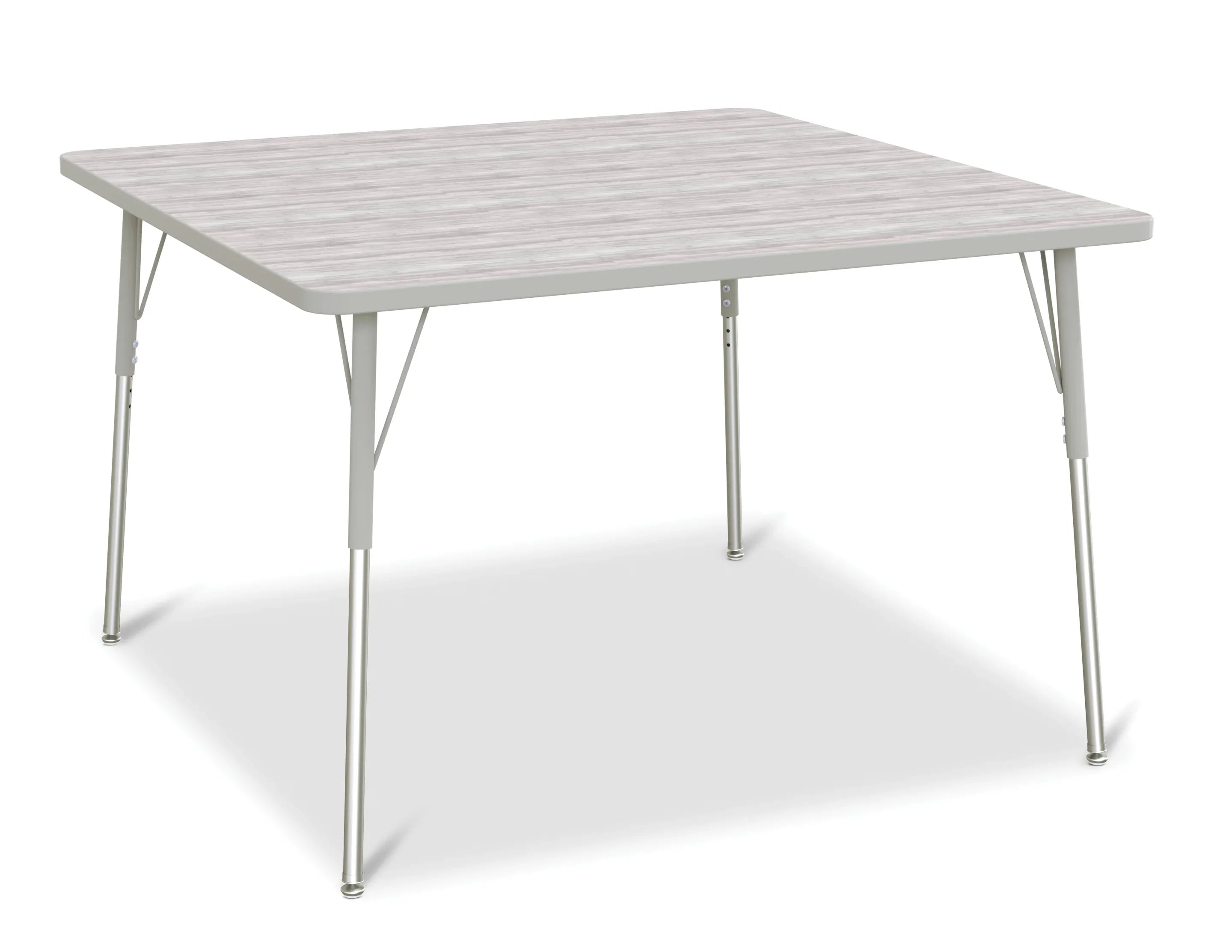 Berries® Square Activity Table - 48" X 48", A-height - Driftwood Gray/Gray/Gray