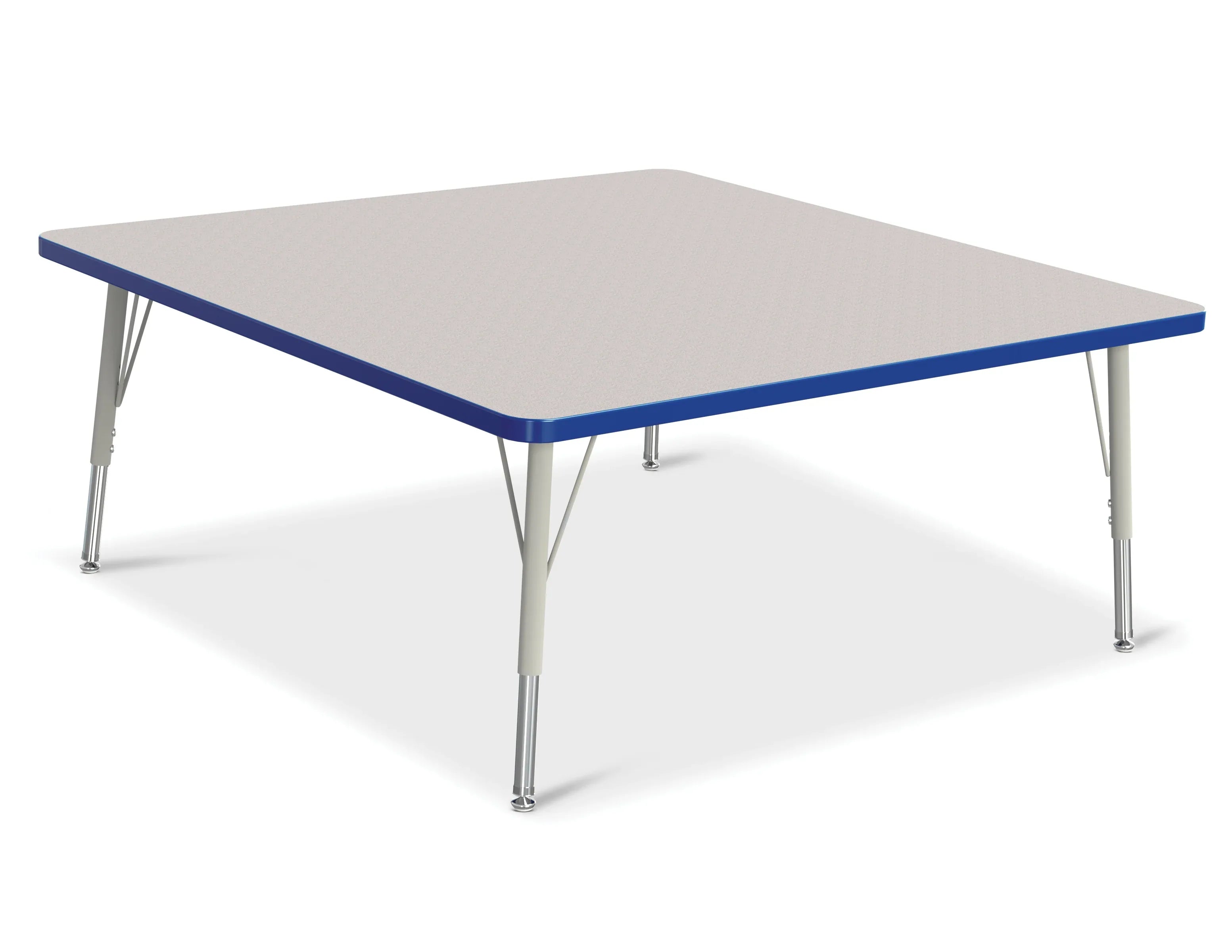 Berries® Square Activity Table - 48" X 48", E-height - Freckled Gray/Blue/Gray