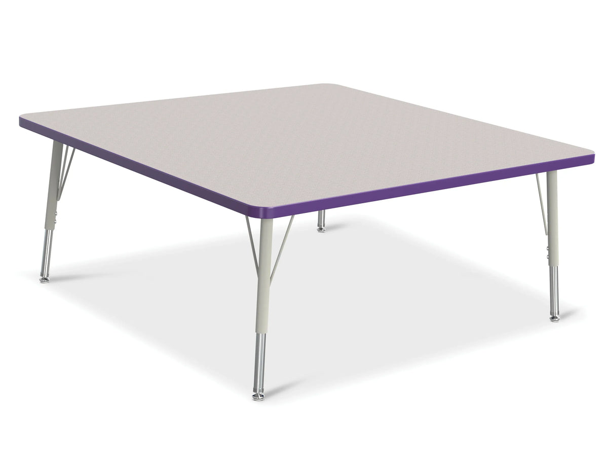 Berries® Square Activity Table - 48" X 48", E-height - Freckled Gray/Purple/Gray