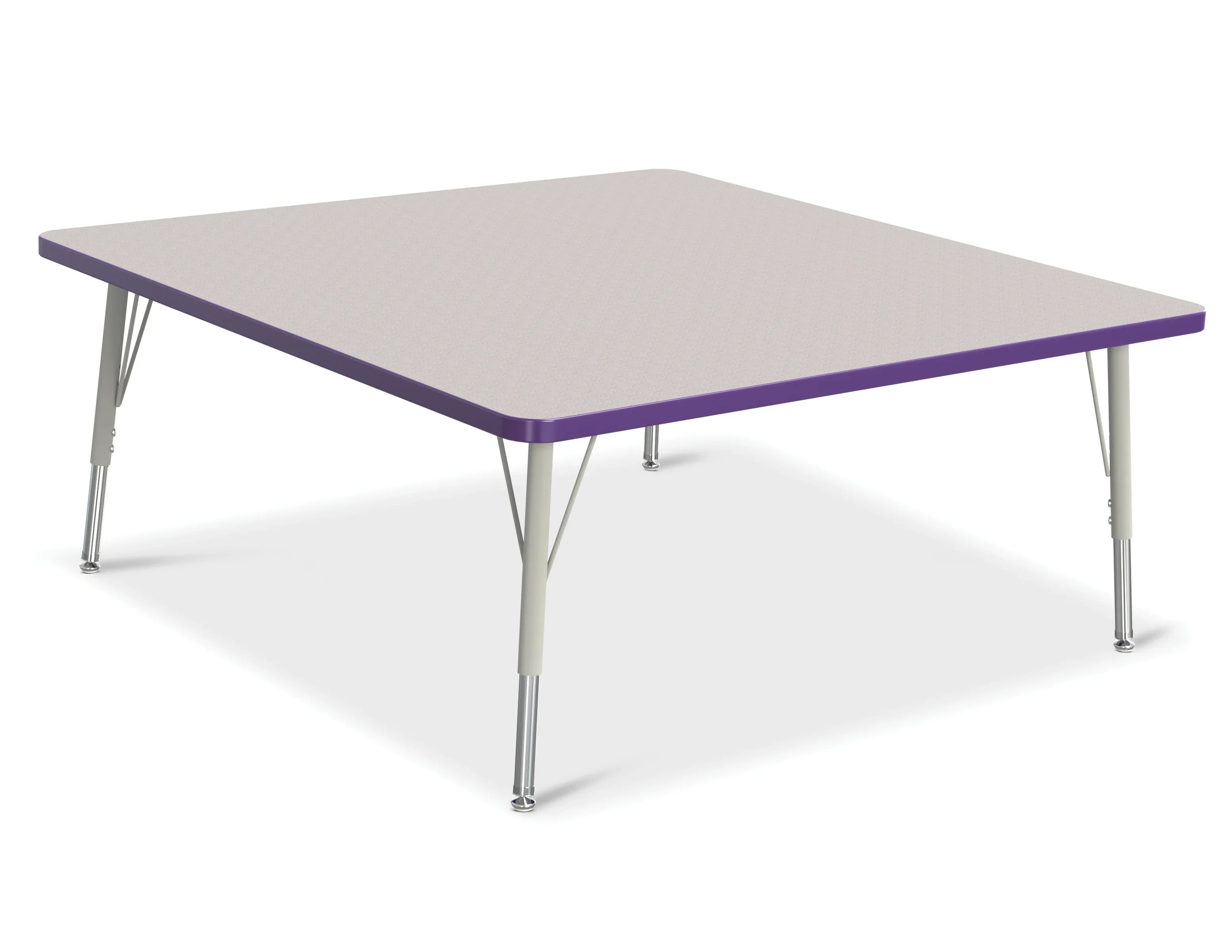 Berries® Square Activity Table - 48" X 48", E-height - Freckled Gray/Purple/Gray