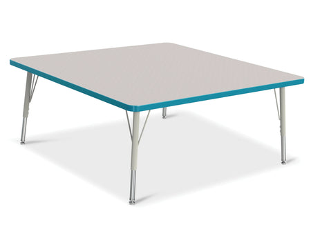 Berries® Square Activity Table - 48" X 48", E-height - Freckled Gray/Teal/Gray