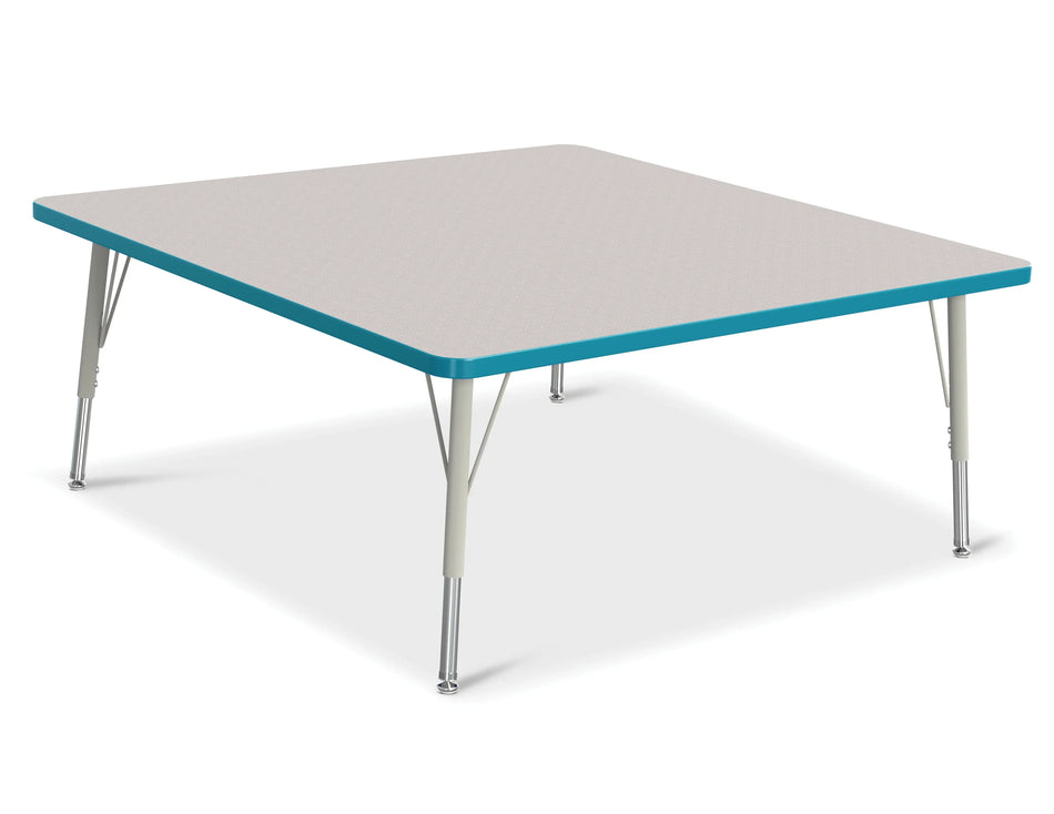 Berries® Square Activity Table - 48" X 48", E-height - Freckled Gray/Teal/Gray