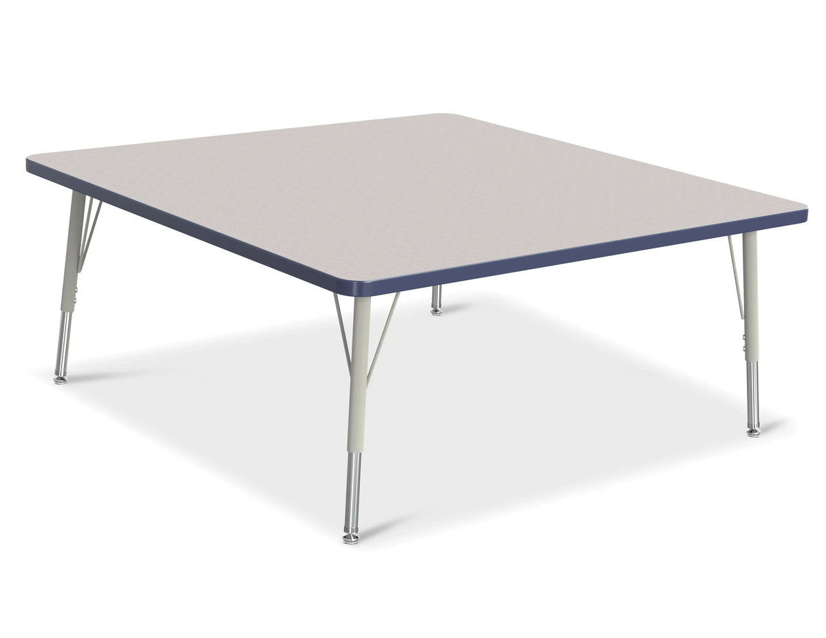 Berries® Square Activity Table - 48" X 48", E-height - Freckled Gray/Navy/Gray