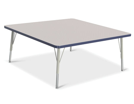 Berries® Square Activity Table - 48" X 48", E-height - Freckled Gray/Navy/Gray