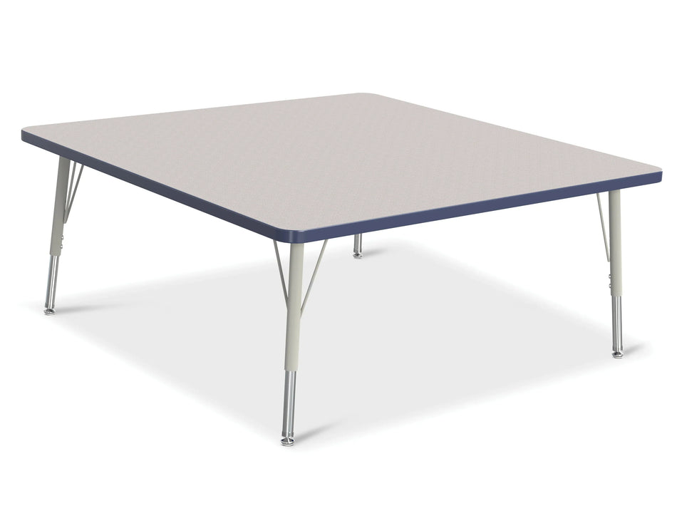 Berries® Square Activity Table - 48" X 48", E-height - Freckled Gray/Navy/Gray