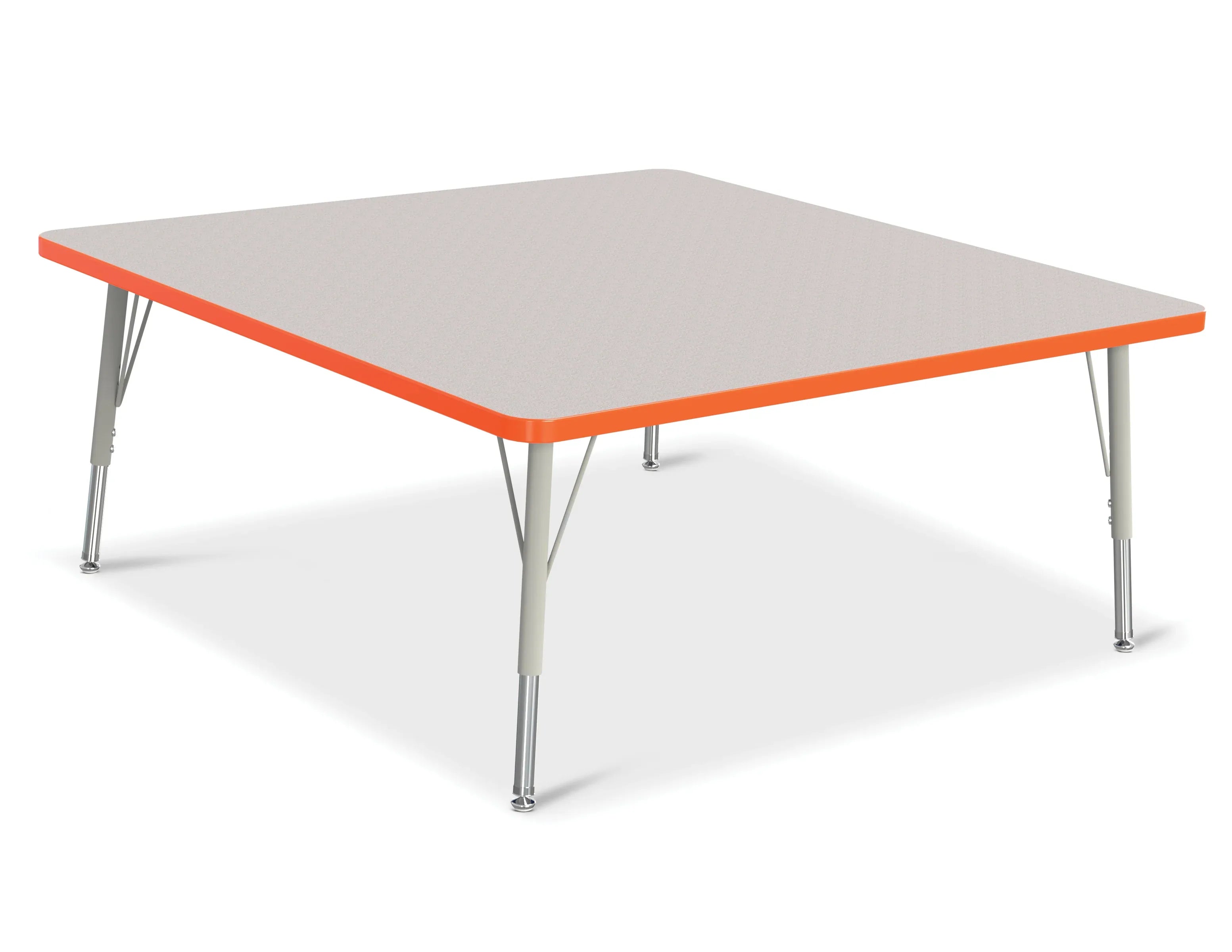 Berries® Square Activity Table - 48" X 48", E-height - Freckled Gray/Orange/Gray