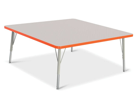 Berries® Square Activity Table - 48" X 48", E-height - Freckled Gray/Orange/Gray