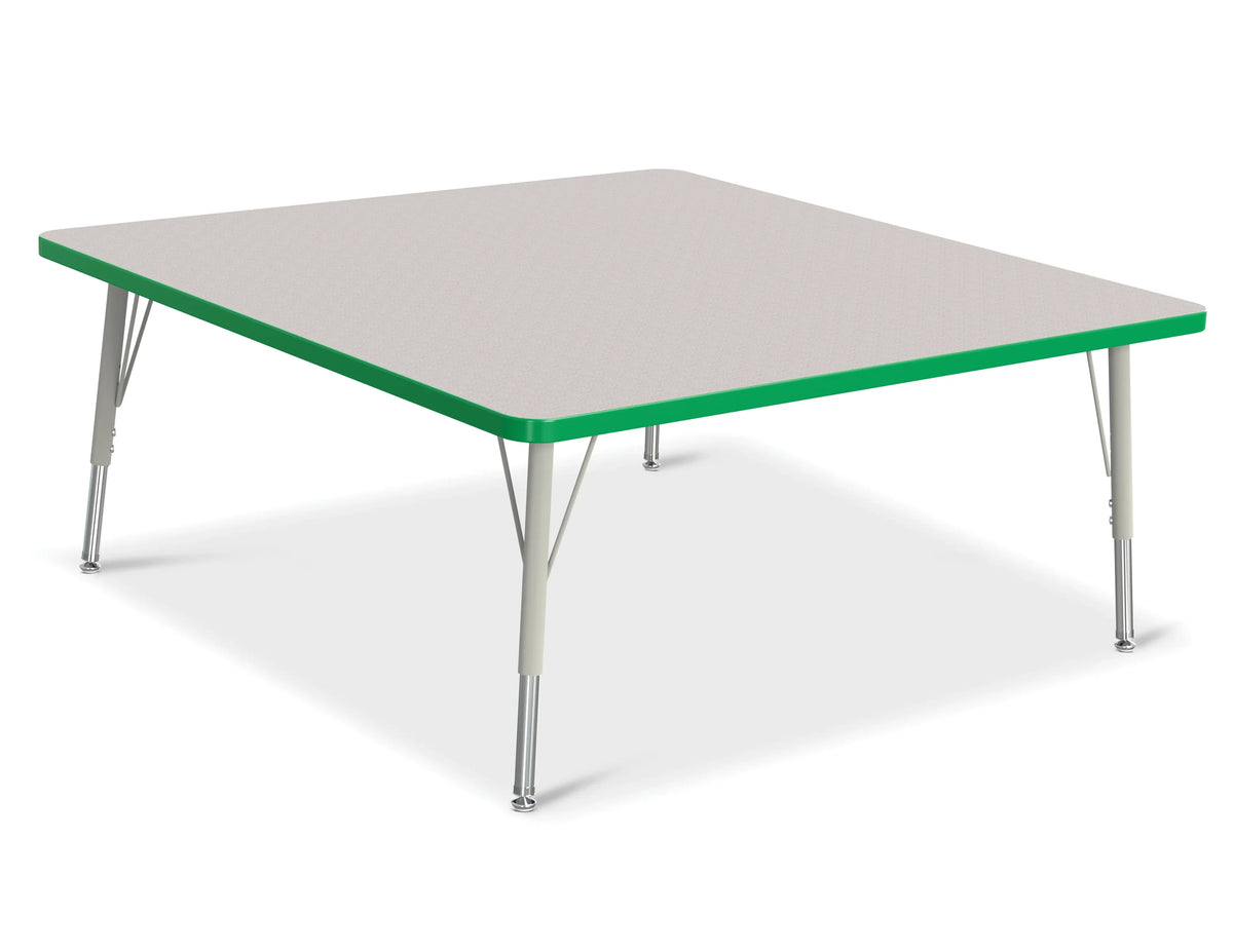 Berries® Square Activity Table - 48" X 48", E-height - Freckled Gray/Green/Gray