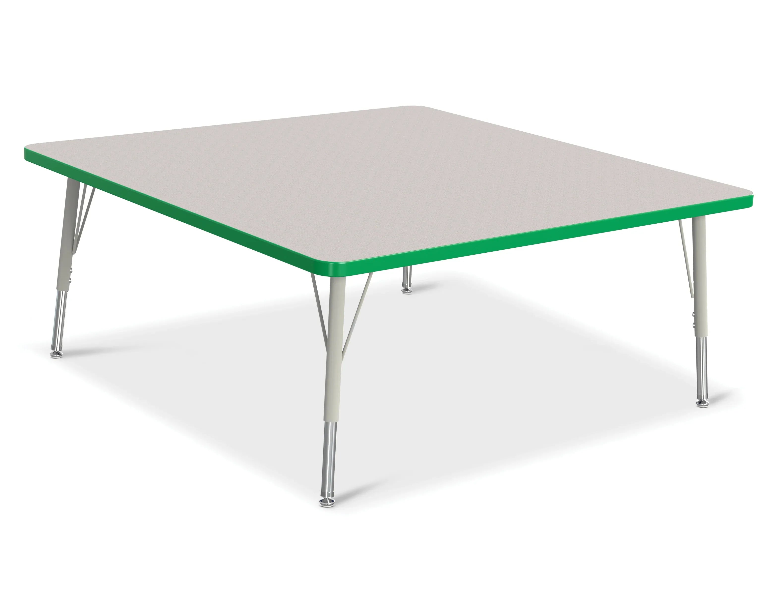 Berries® Square Activity Table - 48" X 48", E-height - Freckled Gray/Green/Gray