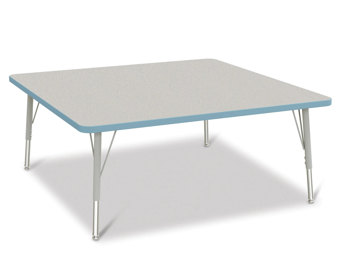 Berries® Square Activity Table - 48" X 48", E-height - Freckled Gray/Coastal Blue/Gray