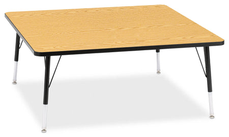 Berries® Square Activity Table - 48" X 48", E-height - Oak/Black/Black